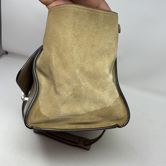 AUTHENTIC CELINE Hand Bag Beige Leather suede - Picture 11 of 16